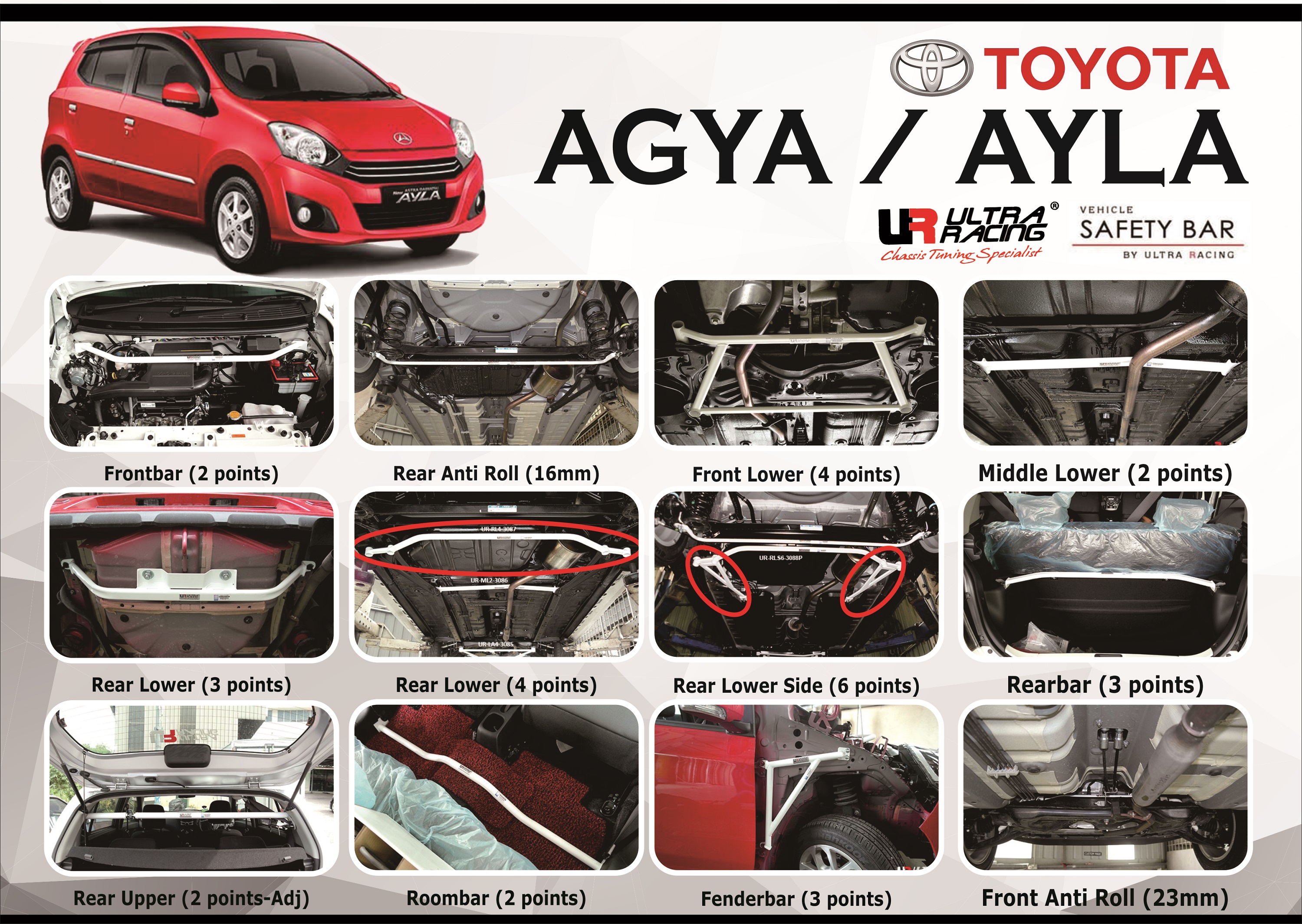 ULTRA RACING STABILISER BAR DAIHATSU AYLA 13+