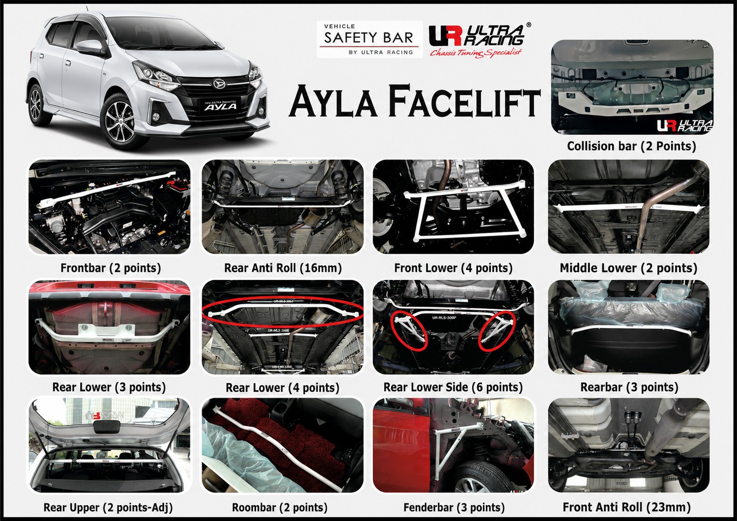 ULTRA RACING STABILISER BAR DAIHATSU AYLA 17+