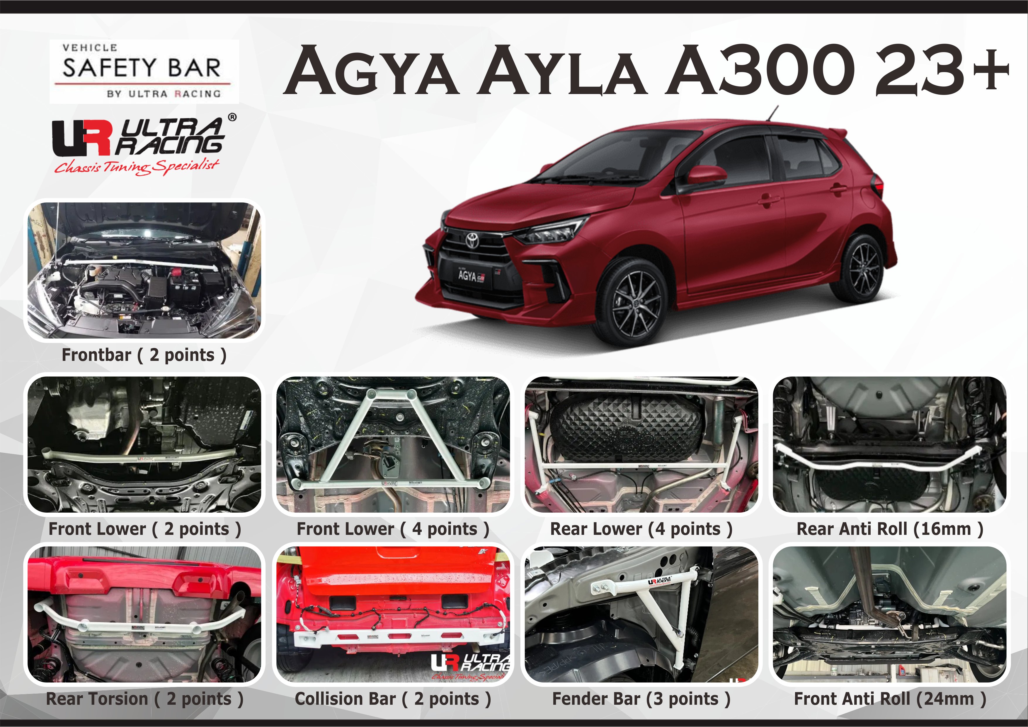 ULTRA RACING STABILISER BAR DAIHATSU AYLA 23+