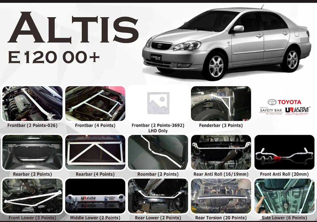 ULTRA RACING STABILISER BAR TOYOTA ALTIS 02+