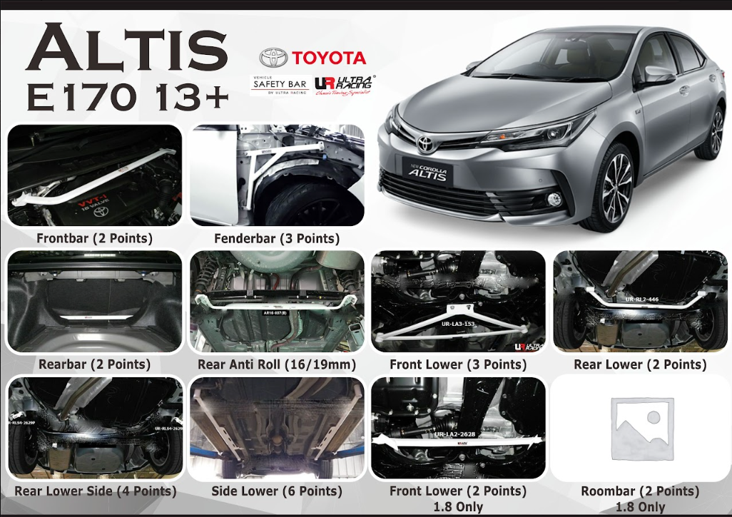 ULTRA RACING STABILISER BAR TOYOTA ALTIS 13+