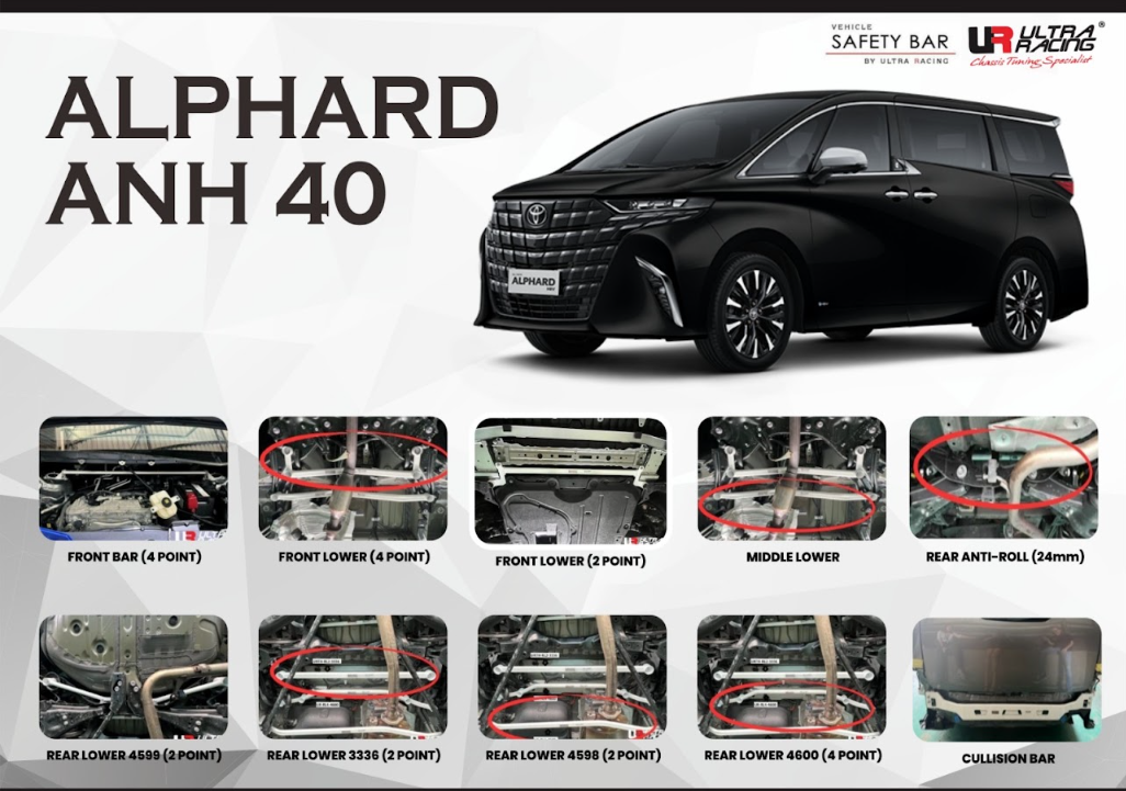 ULTRA RACING STABILISER BAR TOYOTA ALPHARD 23+