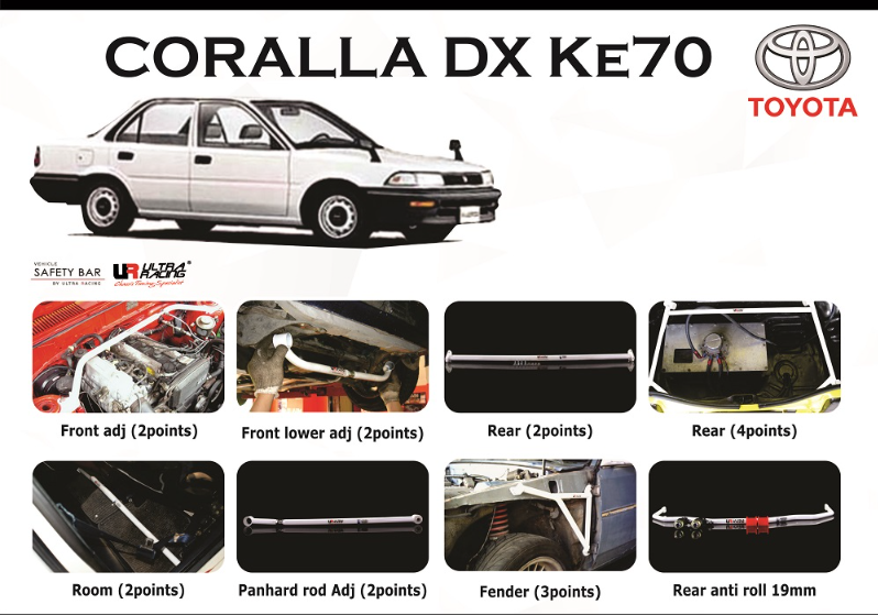 ULTRA RACING STABILISER BAR TOYOTA  COROLLA DX KE70