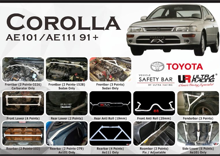 ULTRA RACING STABILISER BAR TOYOTA GREAT COROLLA AE101