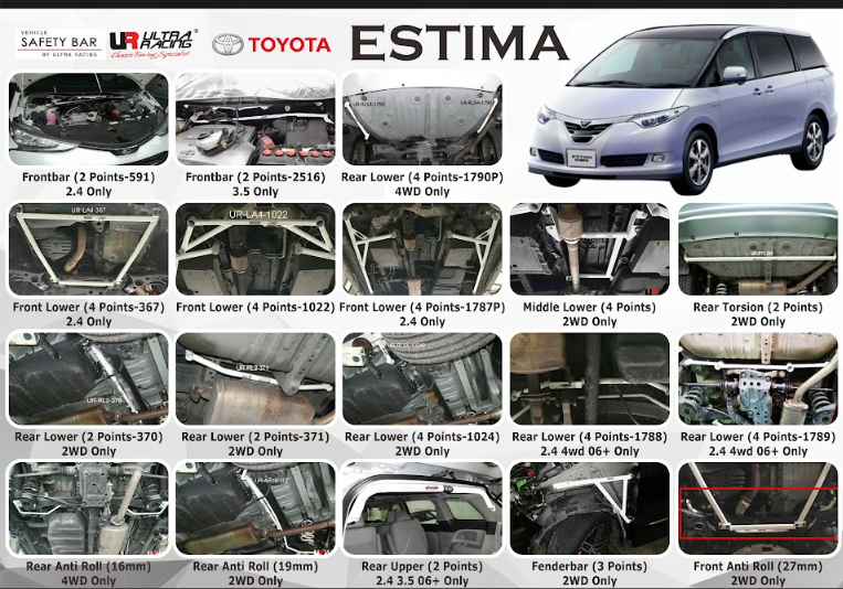 ULTRA RACING STABILISER BAR TOYOTA ESTIMA 06+