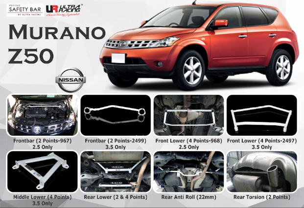 ULTRA RACING STABILISER BAR NISSAN Murano Z50 02+