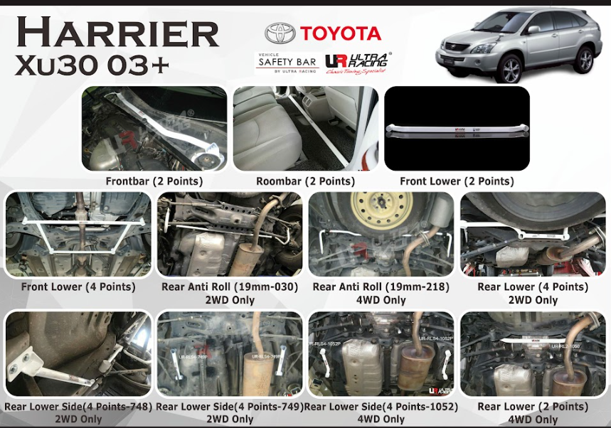 ULTRA RACING STABILISER BAR TOYOTA HARRIER 03+