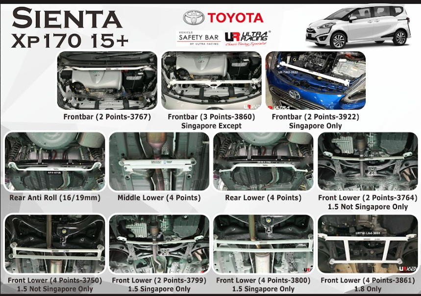 ULTRA RACING STABILISER BAR TOYOTA SIENTA