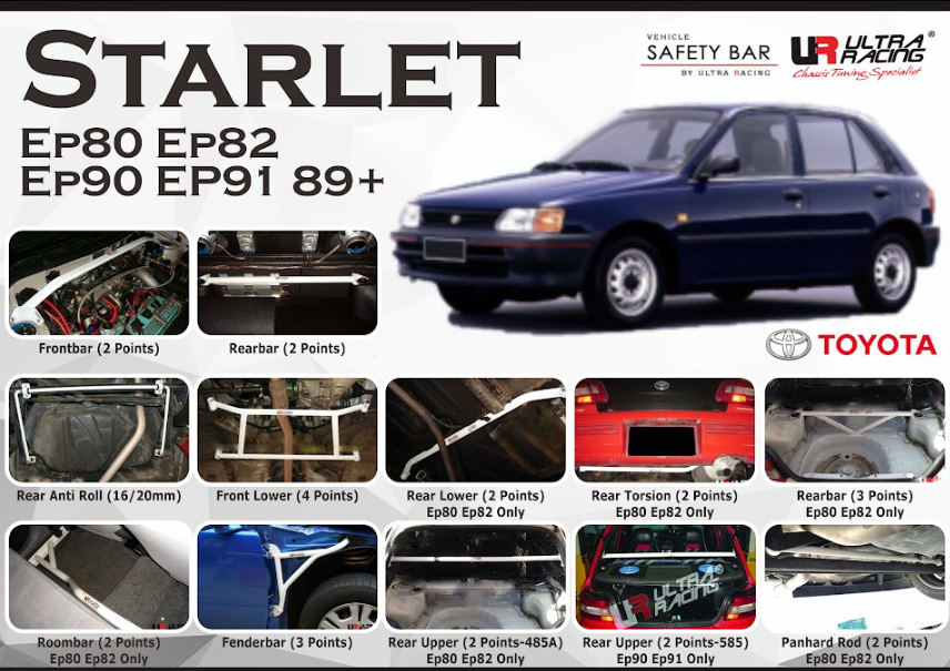 ULTRA RACING STABILISER BAR TOYOTA STARLET EP80