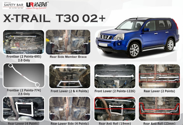 ULTRA RACING STABILISER BAR NISSAN X-Trail 2.0 02+