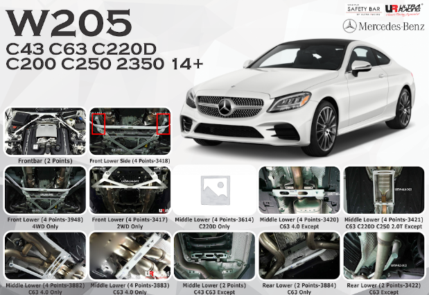 ULTRA RACING STABILISER BAR Mercedes-Benz C250 (W205)
